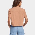 W KIYAH MIXED SHORT SLEEVE TOP-GAZ