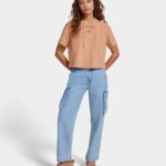 W KIYAH MIXED SHORT SLEEVE TOP-GAZ
