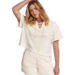 W KIYAH MIXED SHORT SLEEVE TOP-RKS