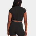 W TRINA LOGO SS TOP-BLK